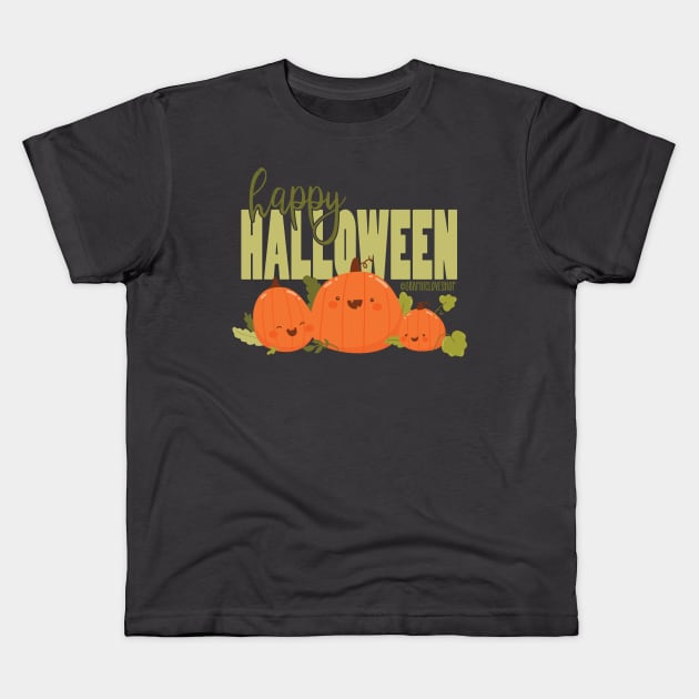 Happy Halloween Pumkins © GraphicLoveShop Kids T-Shirt by GraphicLoveShop